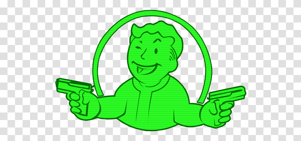 Green Vault Boy, Logo, Trademark, Face Transparent Png