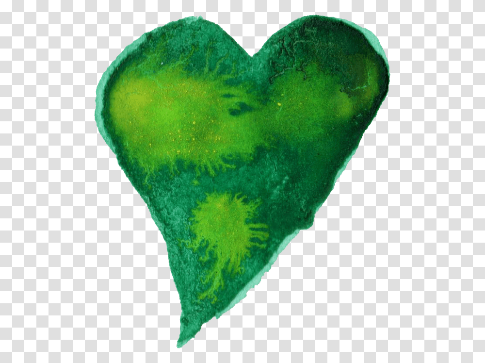 Green Water Color Heart, Tennis Ball, Sport, Sports, Gemstone Transparent Png