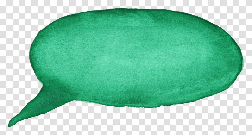 Green Watercolor Speech Bubble, Pillow, Cushion, Rug Transparent Png