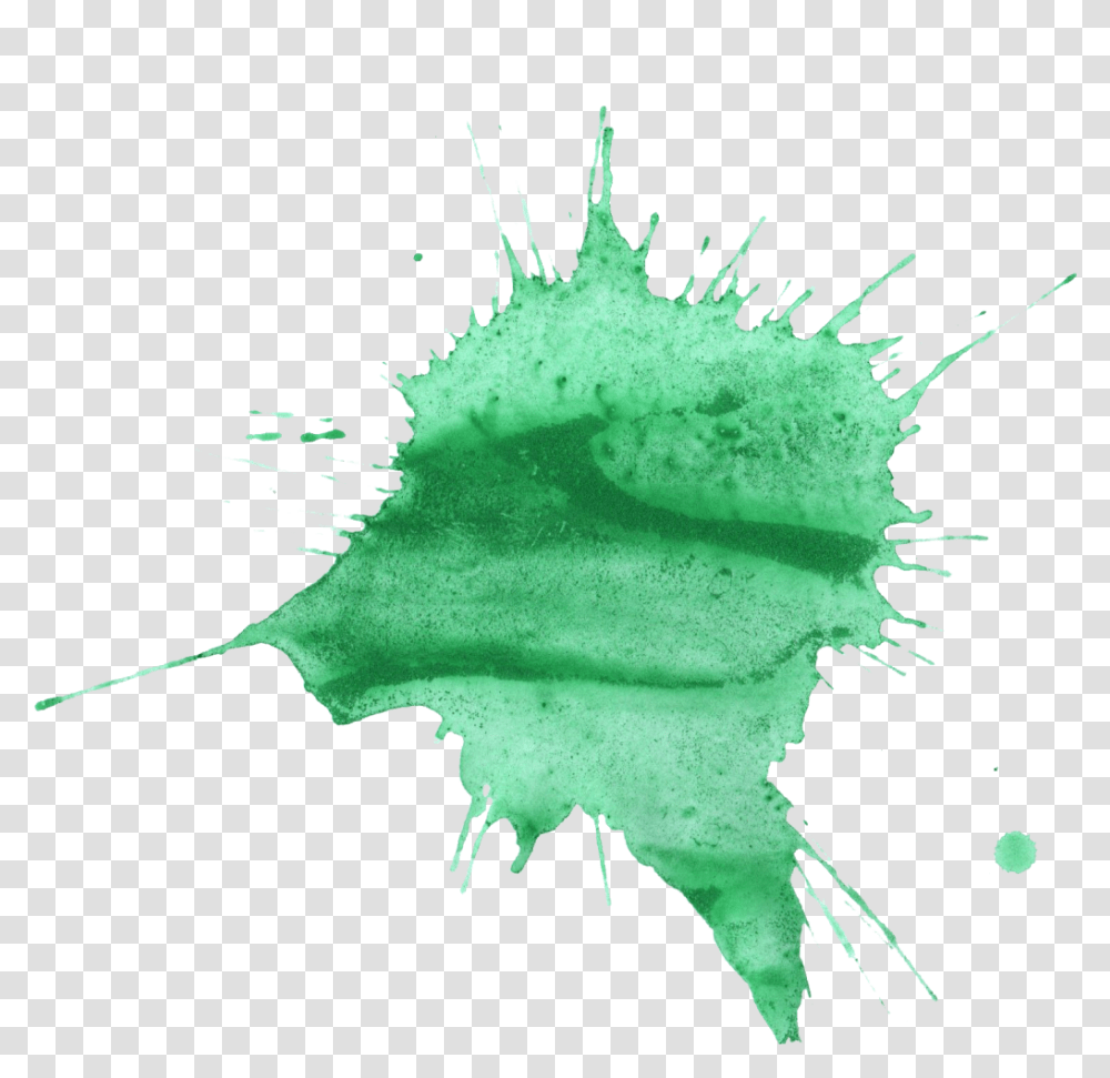 Green Watercolor Stain 3 Image Color Mark, Sea Life, Animal, Invertebrate, Sponge Animal Transparent Png