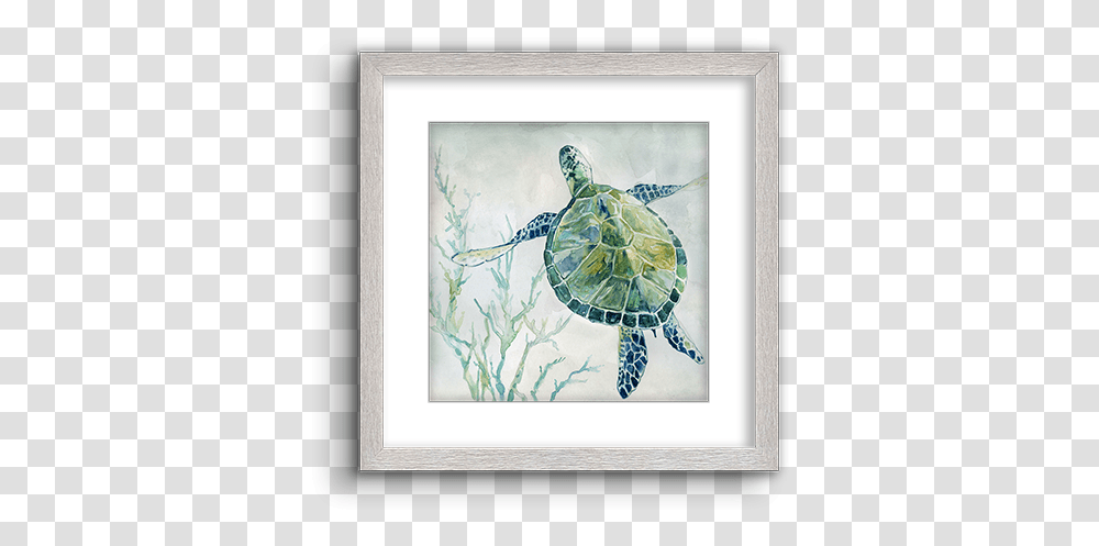 Green Watercolor Turtle 02 Green Sea Turtle, Painting, Art, Compass, Bird Transparent Png