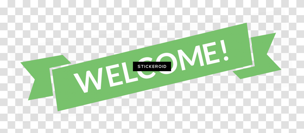 Green Welcome Banner Download Graphic Design, Label, Sticker, Logo Transparent Png