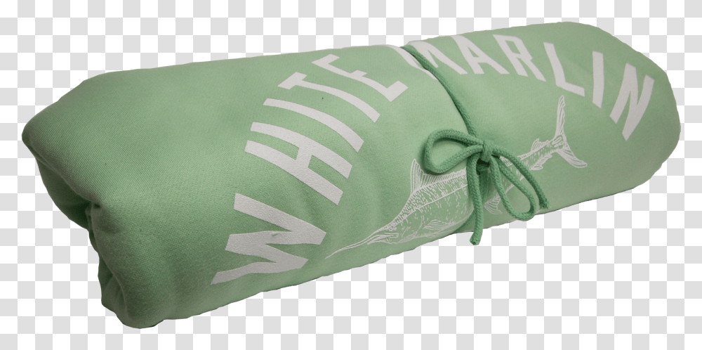 Green White Marlin Towel Bag, Pillow, Cushion Transparent Png