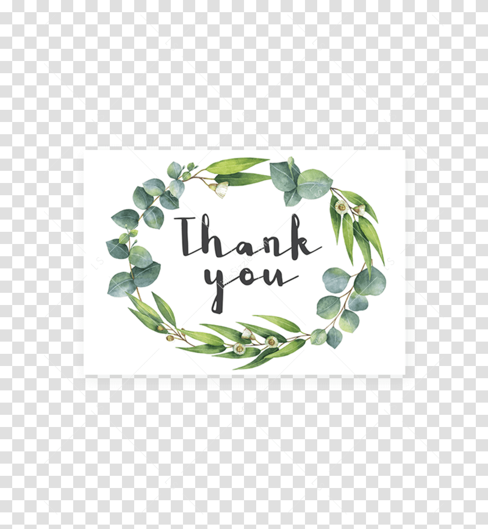 Green Wreath Free Printable Thank You Leaf Cards, Plant, Pattern, Label Transparent Png