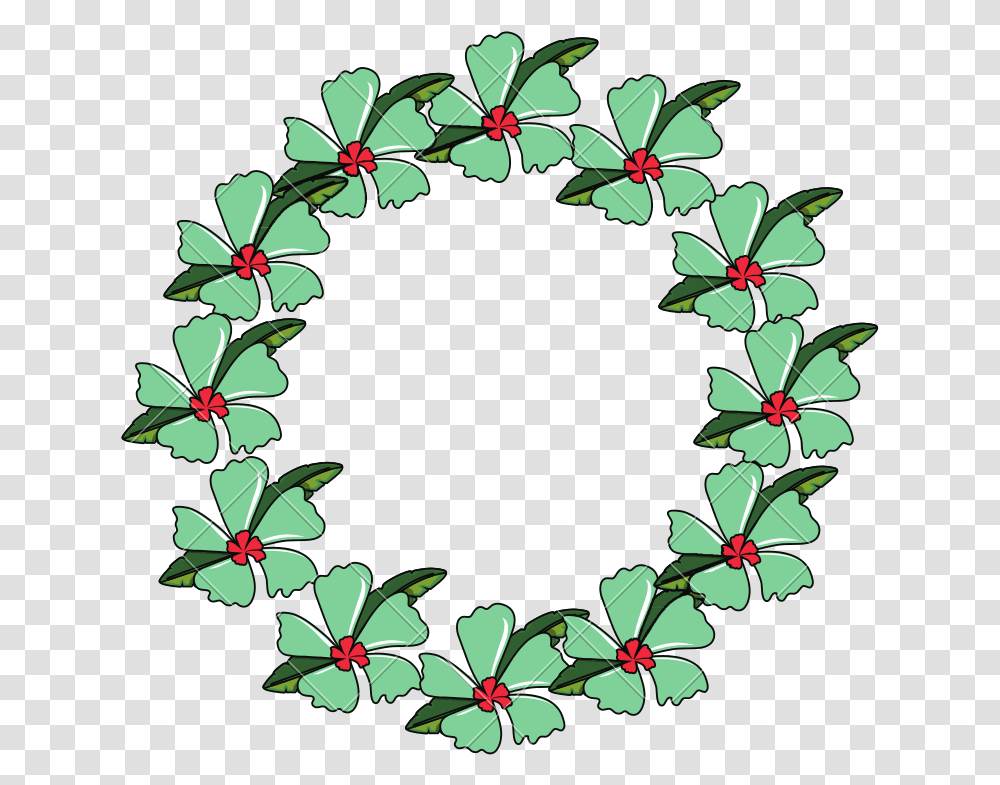 Green Wreath, Floral Design, Pattern Transparent Png