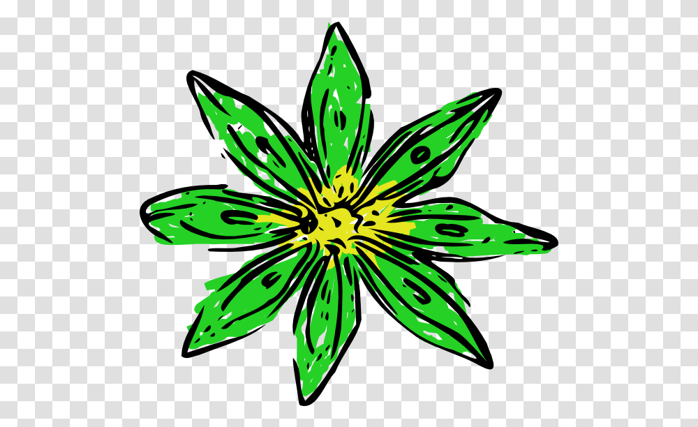 Green Yellow Flower Clip Art Flower Clip Art, Plant, Leaf, Blossom, Hemp Transparent Png