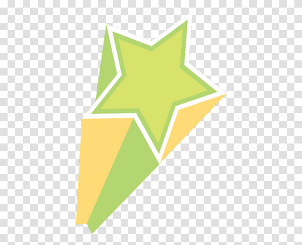 Green Yellow Star Sticker Triangle, Symbol, Plot, Plant, Star Symbol Transparent Png