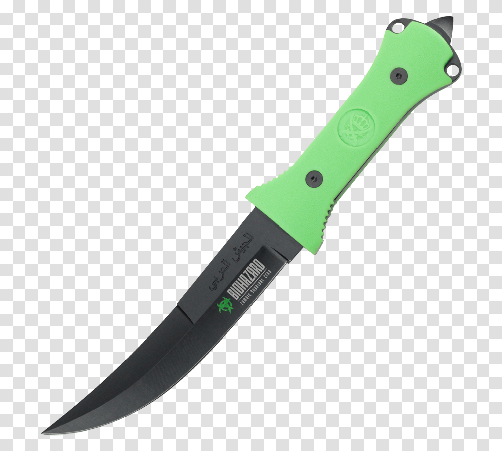 Green Zombie Jambiya Knife Hunting Knife, Blade, Weapon, Weaponry, Dagger Transparent Png
