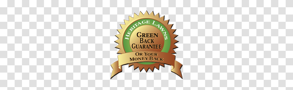 Greenback Lawn Care Guarantee Heritage Lawn Irrigation, Label, Advertisement, Poster Transparent Png