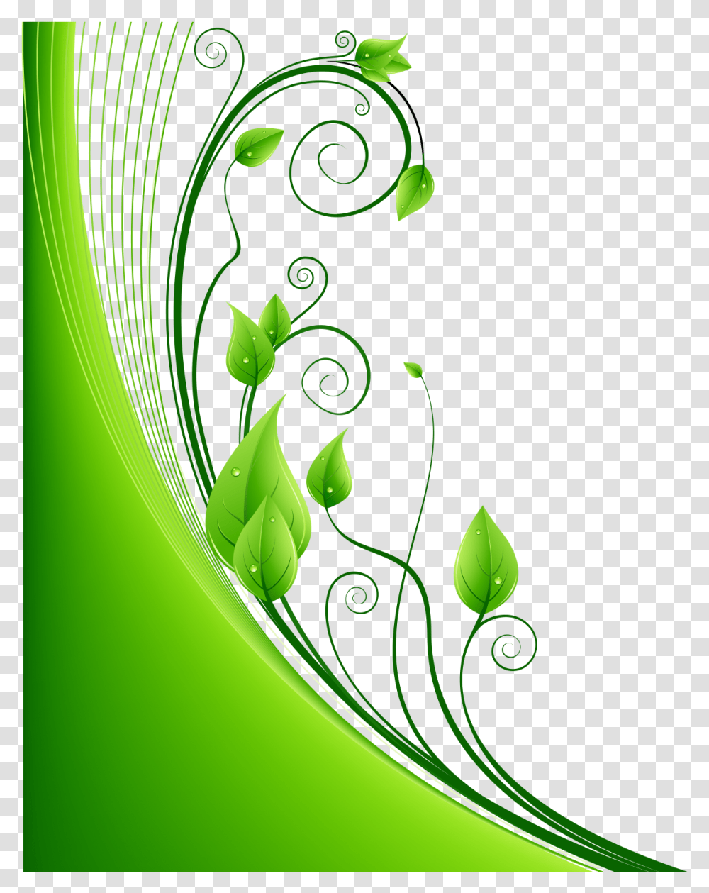 Greenery Vector Floral Design Green Background, Pattern, Ornament Transparent Png