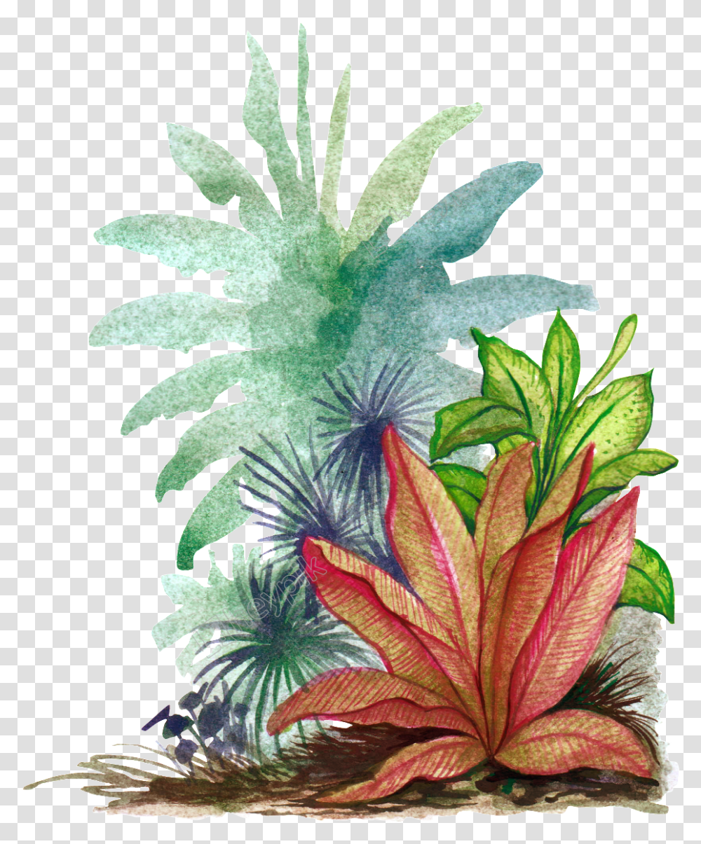 Greenery Vector Painted Picture 2281986 Tropical Leaves Vectors, Plant, Vegetation, Floral Design, Pattern Transparent Png