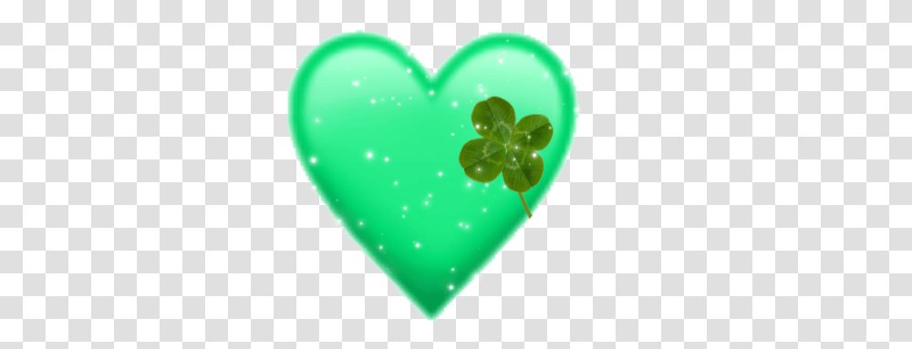 Greenheart Heart Heartcrown Green Stpatricksday Heart, Balloon, Cushion Transparent Png