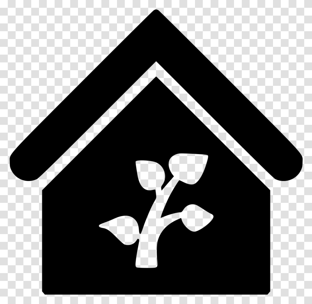 Greenhouse House Percentage Icon, Stencil, Triangle Transparent Png