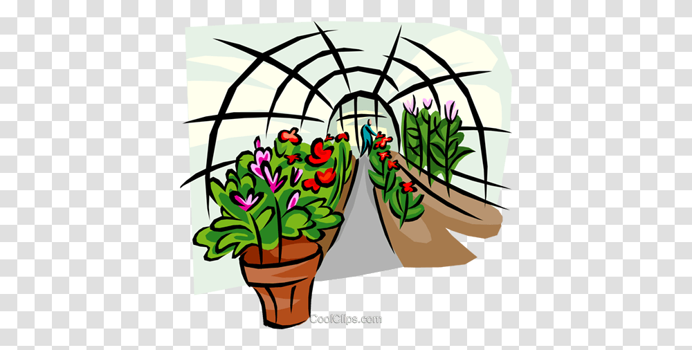 Greenhouse Royalty Free Vector Clip Art Illustration, Floral Design, Pattern, Plant Transparent Png