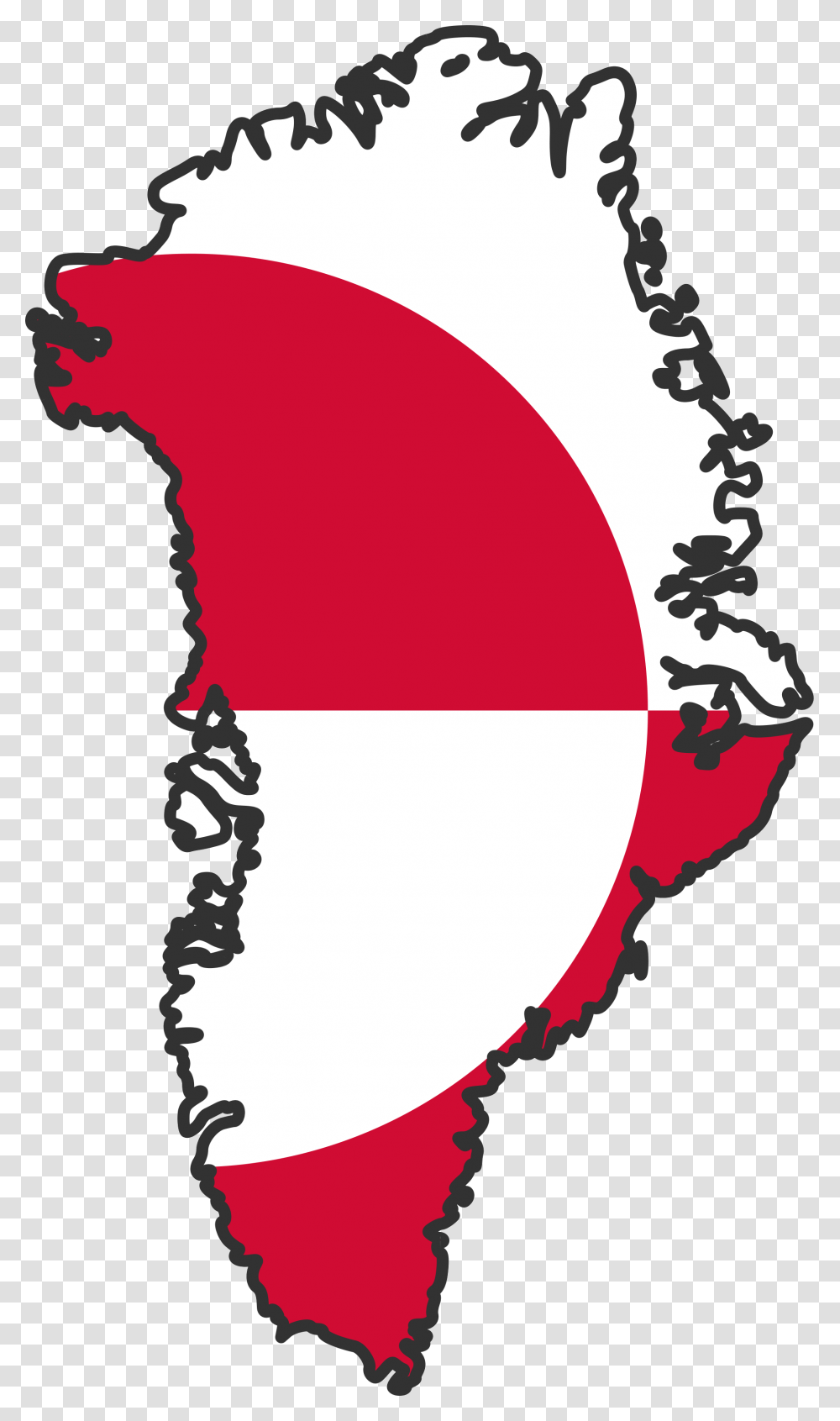Greenland Flag Map Large Map Greenland Flag And Country, Bird, Animal, Cardinal Transparent Png