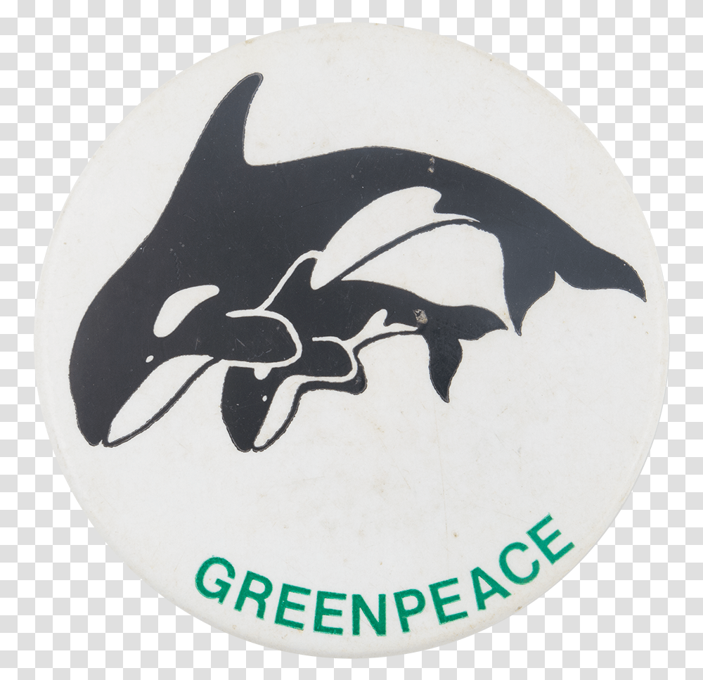 Greenpeace Orca Cause Button Museum Crescent, Label, Sticker, Logo Transparent Png