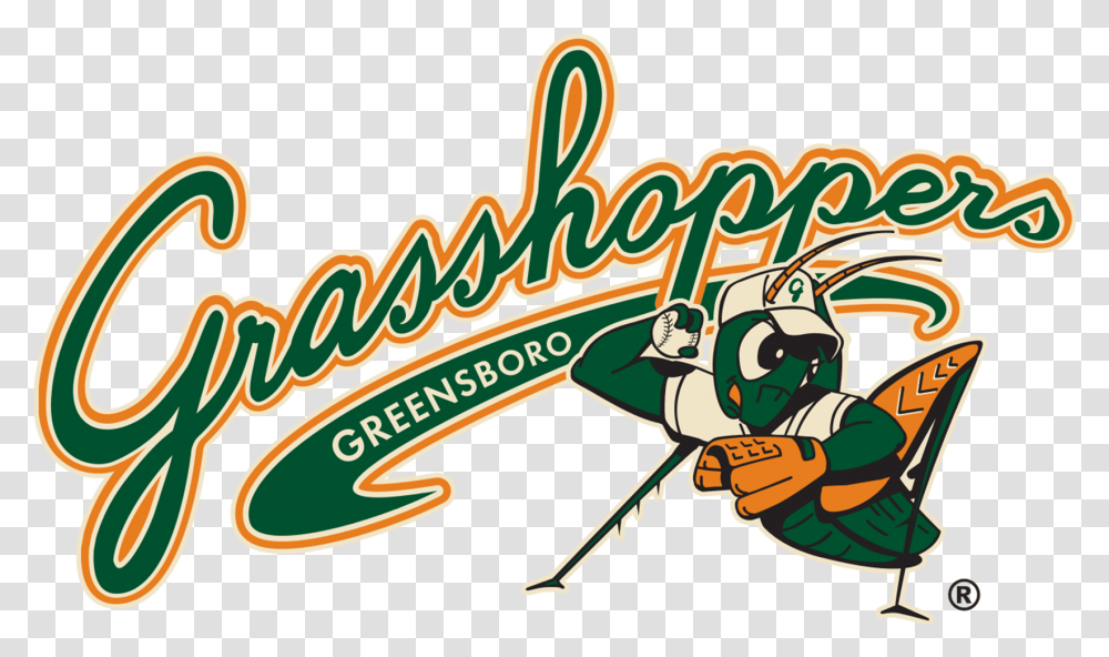 Greensboro Grasshoppers Logo, Label, Person, Alphabet Transparent Png