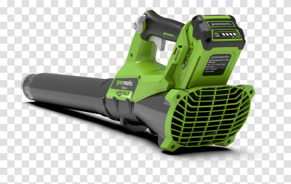 Greenworks Axial Blower G40ab Greenworks Lombfv, Tool, Chain Saw, Lawn Mower Transparent Png