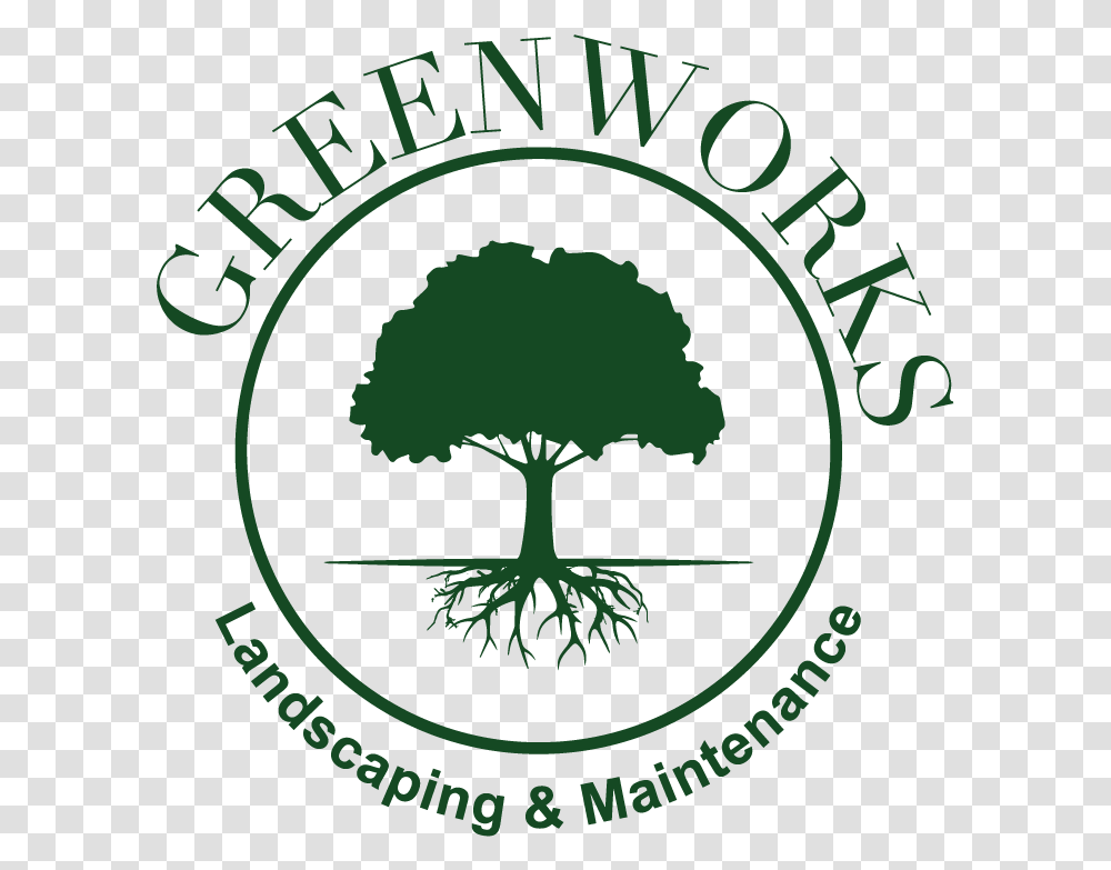 Greenworks Landscape And Maintenance Logo Tree, Poster, Advertisement, Plant Transparent Png