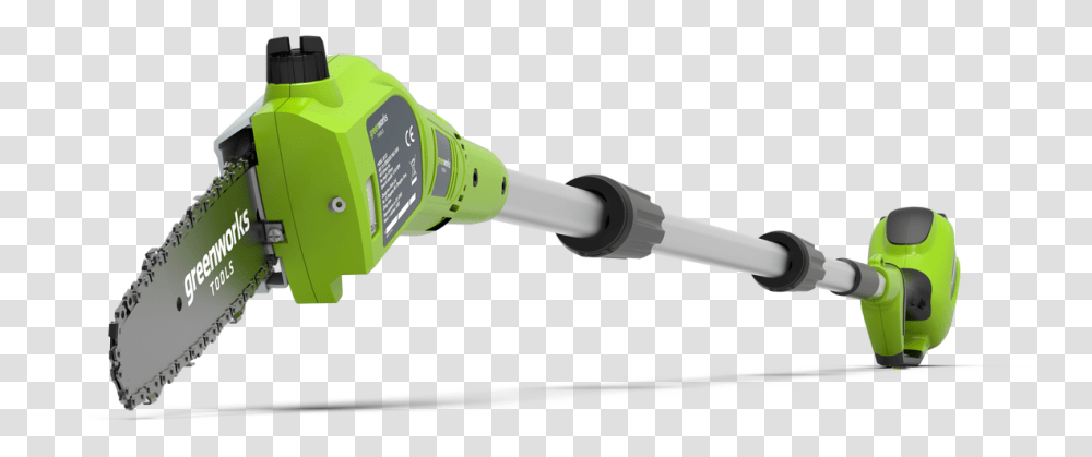 Greenworks Pole Saw G40ps20 Hedge Trimmer, Machine, Power Drill, Tool, Drive Shaft Transparent Png