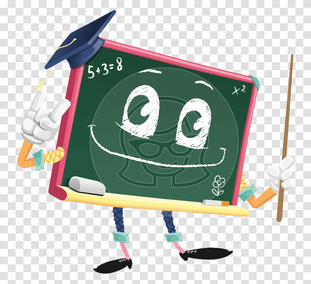 Greeny The Chalkboard, Blackboard, Teacher Transparent Png
