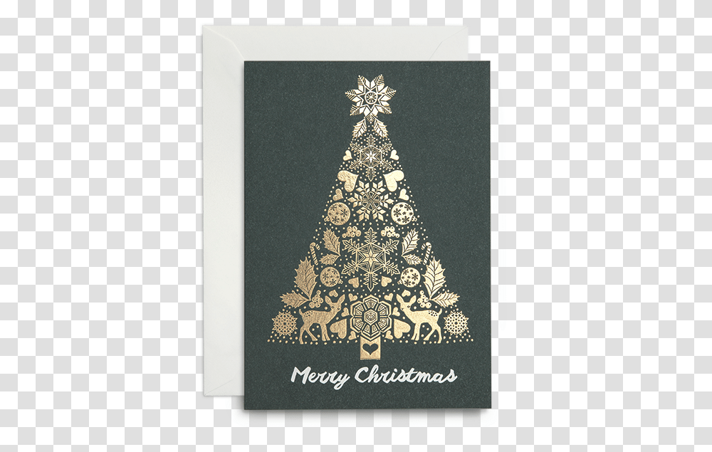 Greeting Card Merry Christmas Gold Tree Sparkly, Text, Envelope, Mail, Passport Transparent Png