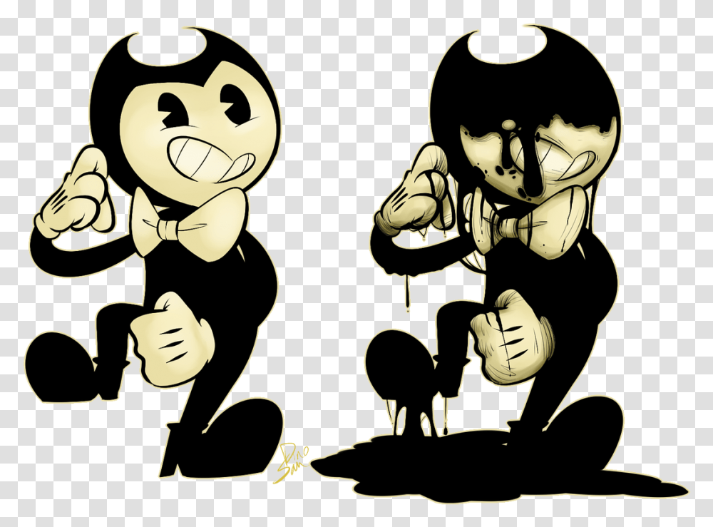 Grem Bendy And The Ink Machine Bendy, Text, Stencil, Art, Video Gaming Transparent Png