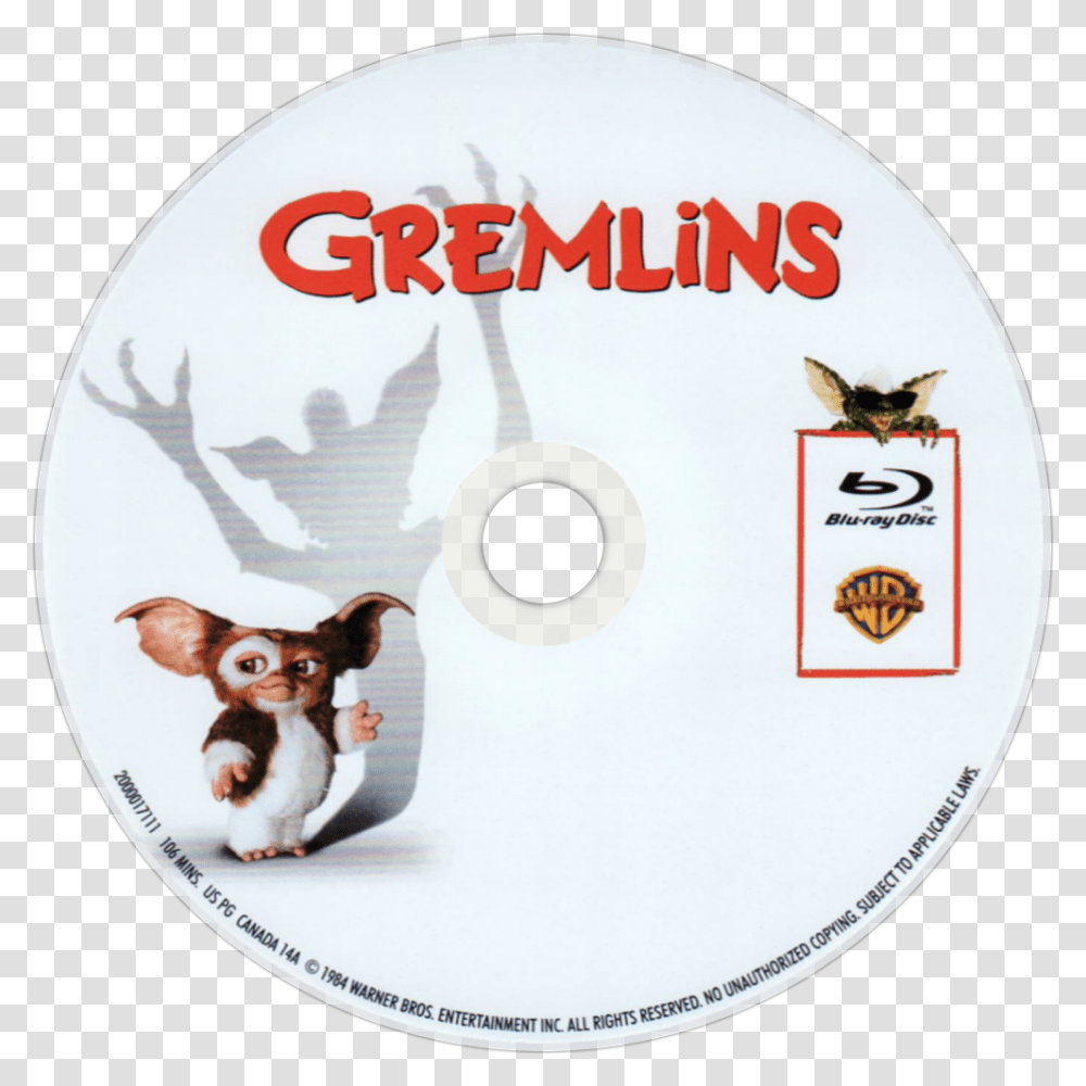 Gremlins 1 Blu Ray, Disk, Dvd, Bird, Animal Transparent Png
