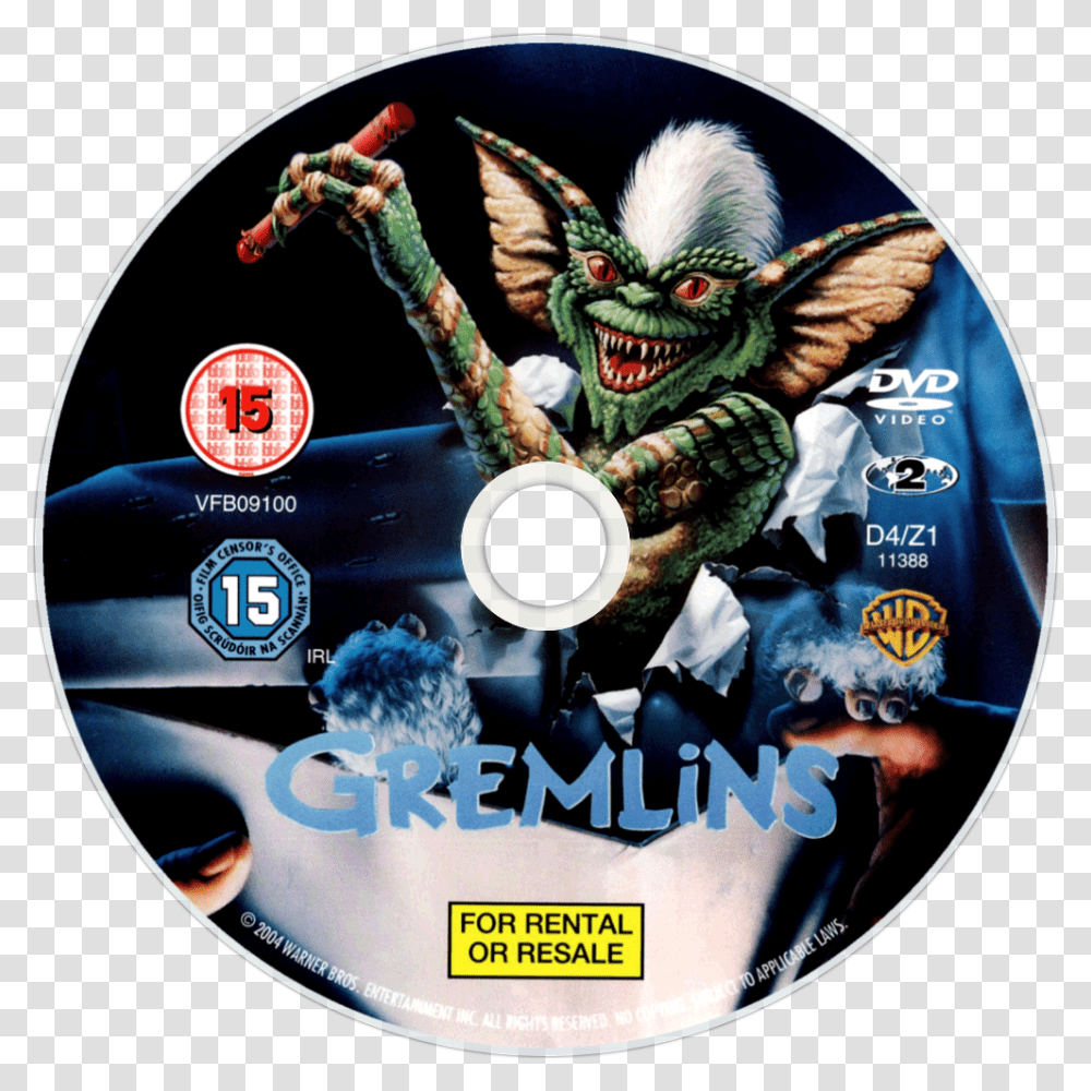 Gremlins Movie Poster, Disk, Dvd, Bird, Animal Transparent Png