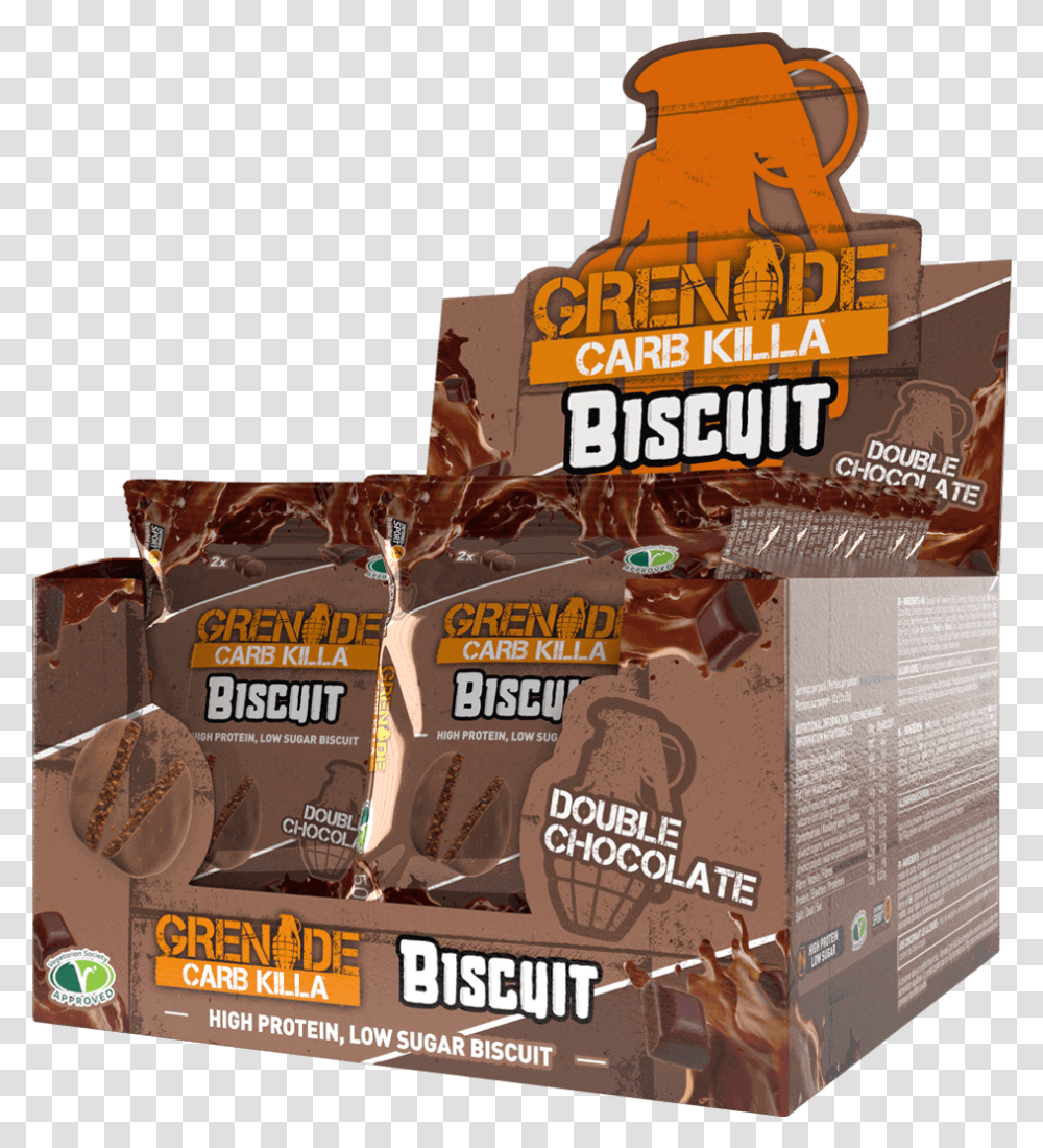 Grenade Carb Killa Biscuit, Sweets, Food, Fudge, Chocolate Transparent Png