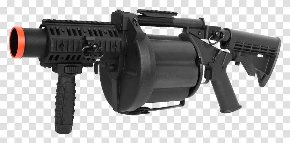 Grenade Launcher Airsoft Gi Grenade Launcher, Gun, Weapon, Weaponry, Machine Transparent Png