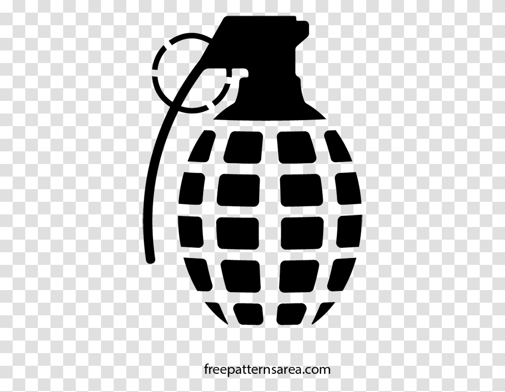 Grenade Spray Paint Stencil, Gray, World Of Warcraft Transparent Png
