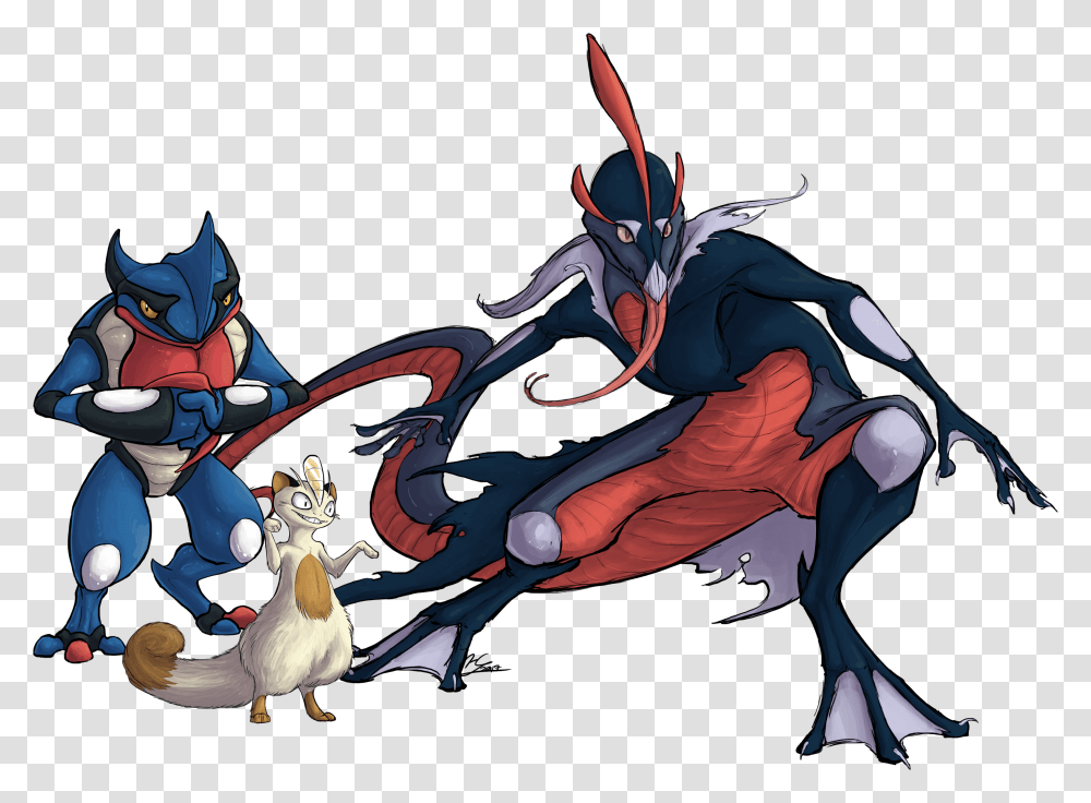 Greninja Toxicroak Image Pokemon Greninja Fusion, Dragon, Book Transparent Png