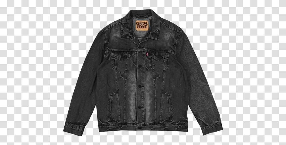 Greta Van Fleet Denim Jacket, Apparel, Coat, Leather Jacket Transparent Png