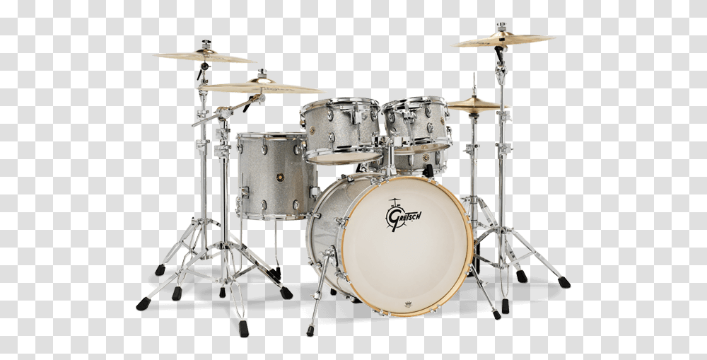 Gretsch Catalina Maple Silver Sparkle, Drum, Percussion, Musical Instrument, Clock Tower Transparent Png
