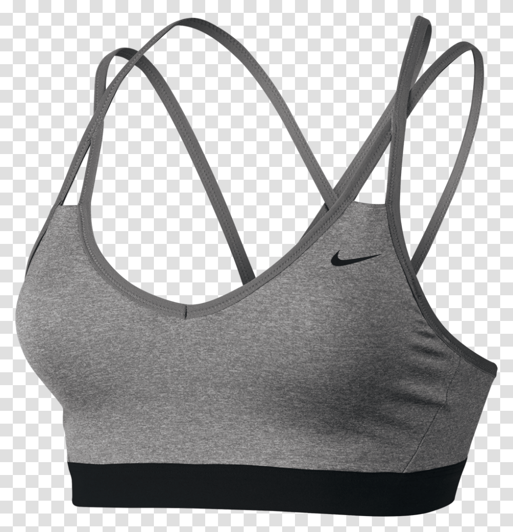 Grey And Black Nike Sports Bra Download Top Nike Pro Indy Strappy Bra, Staircase, Handbag, Accessories, Accessory Transparent Png