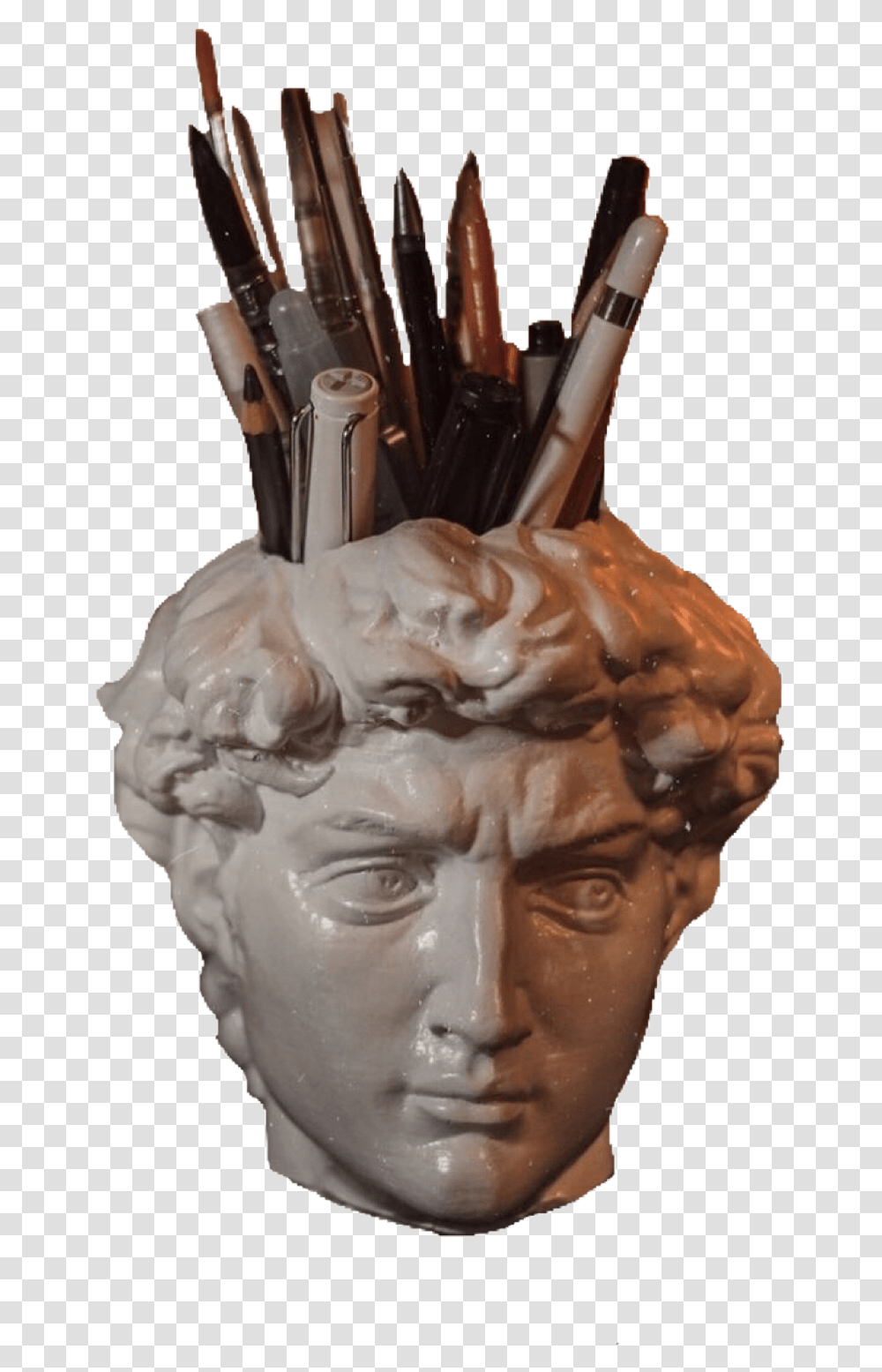 Grey Brown Sculpture Pencil Polyvore Hair Design, Head, Person, Human, Art Transparent Png