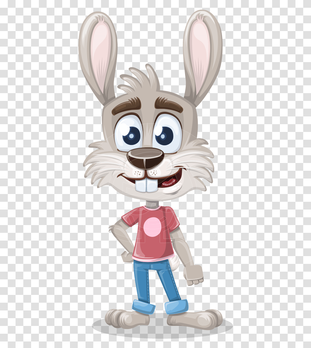 Grey Bunny Cartoon Vector Character Aka Choppy The Cartoon, Toy, Person, Animal, Mammal Transparent Png