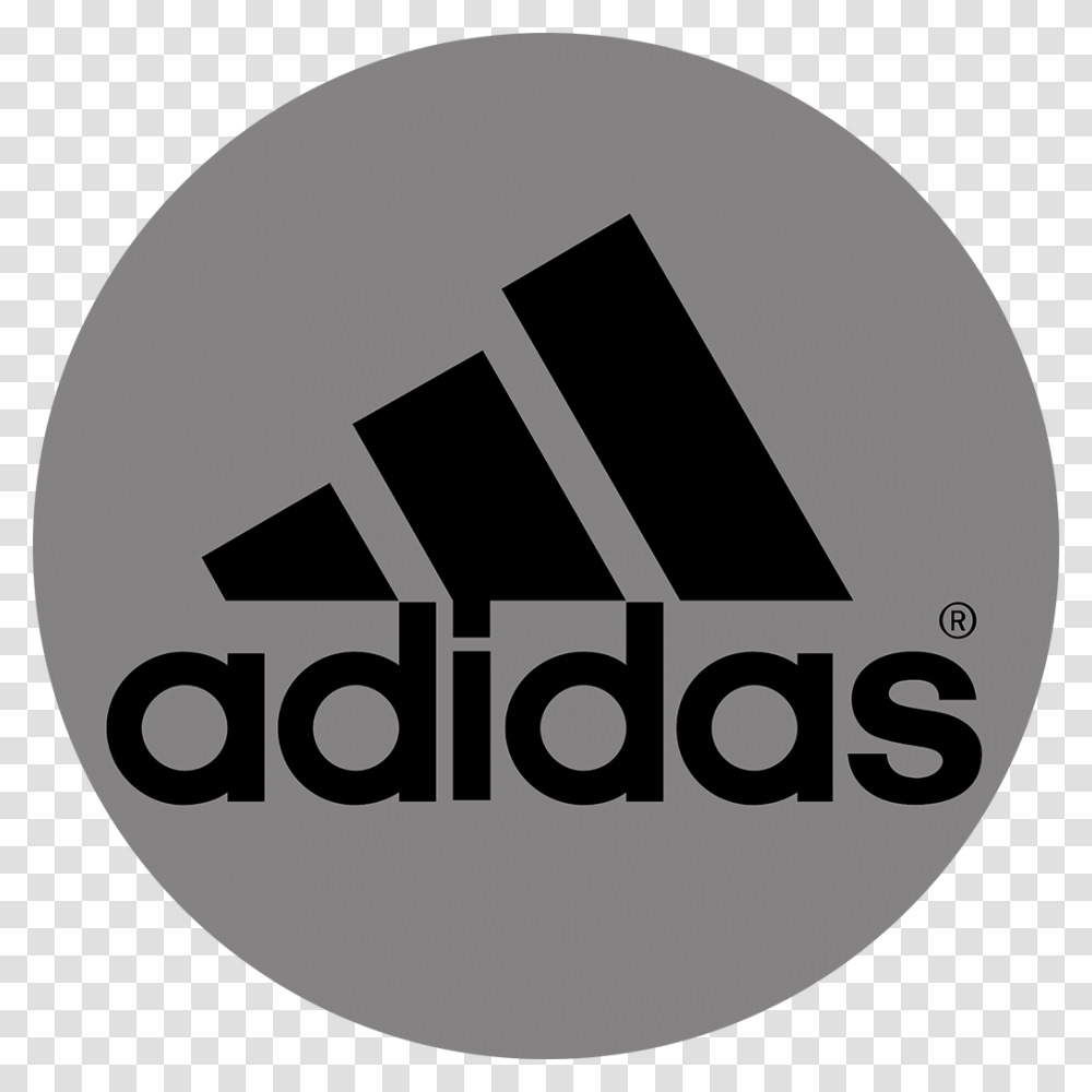 Grey Circle Smaller Adidas Logo Circle, Trademark, Stencil Transparent Png