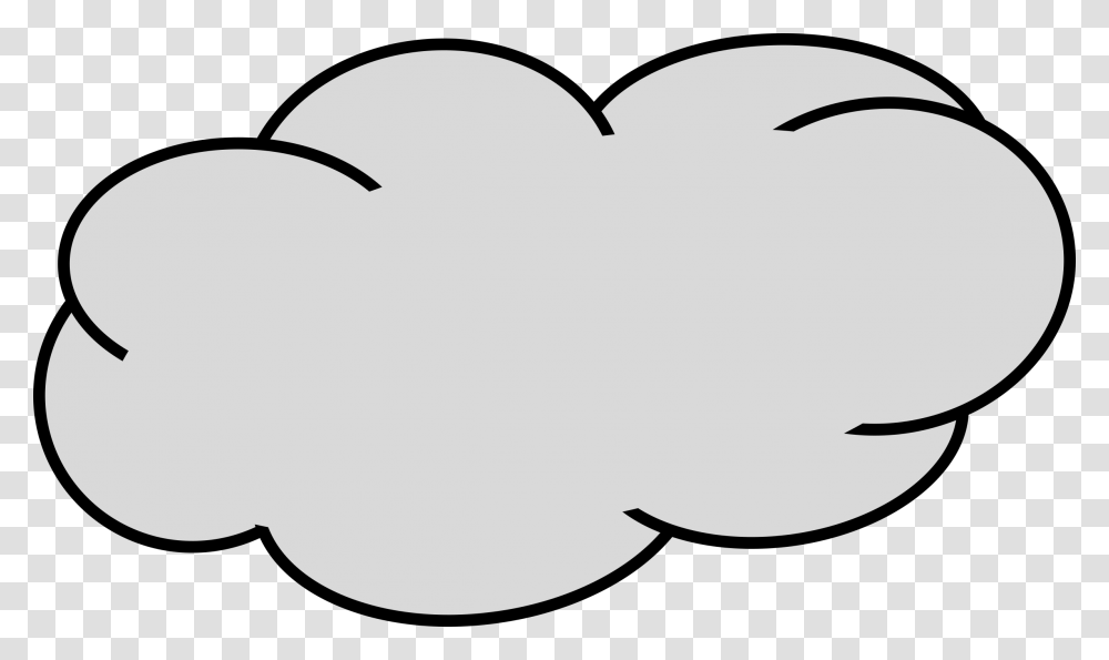 Grey Clipart Fluffy Cloud, Stencil, Heart, White Transparent Png
