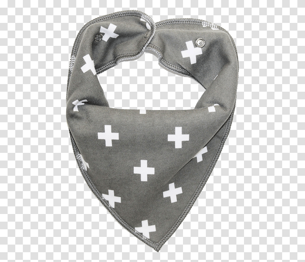 Grey Cross Print Dog Bandana Kerchief, Apparel, Headband, Hat Transparent Png