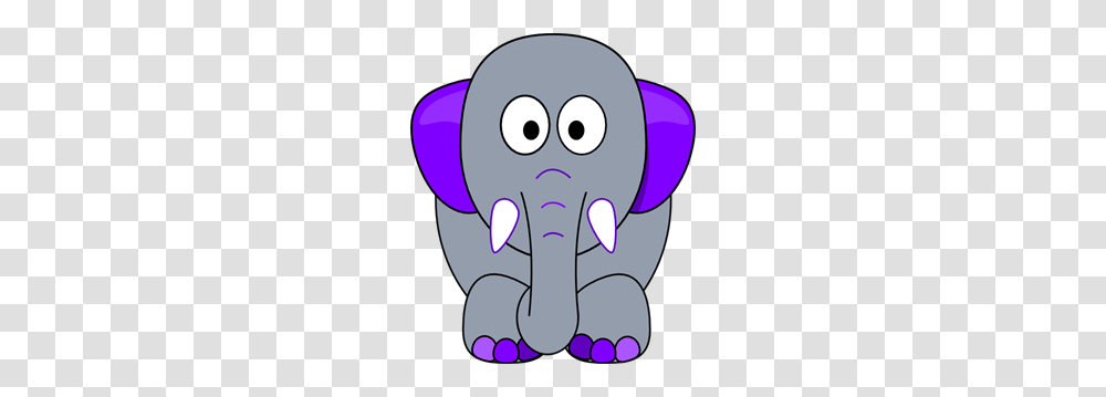 Grey Elephant Purple Accents Clip Arts For Web, Mammal, Animal, Sea Life, Wildlife Transparent Png