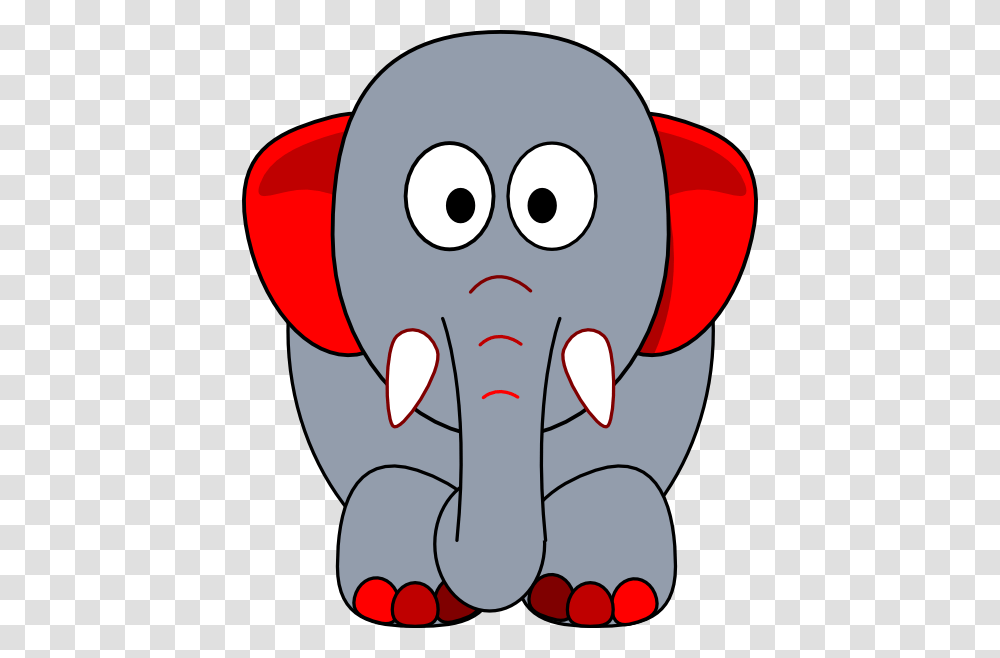 Grey Elephant With Red Accents Clip Art, Mammal, Animal, Walrus, Sea Life Transparent Png
