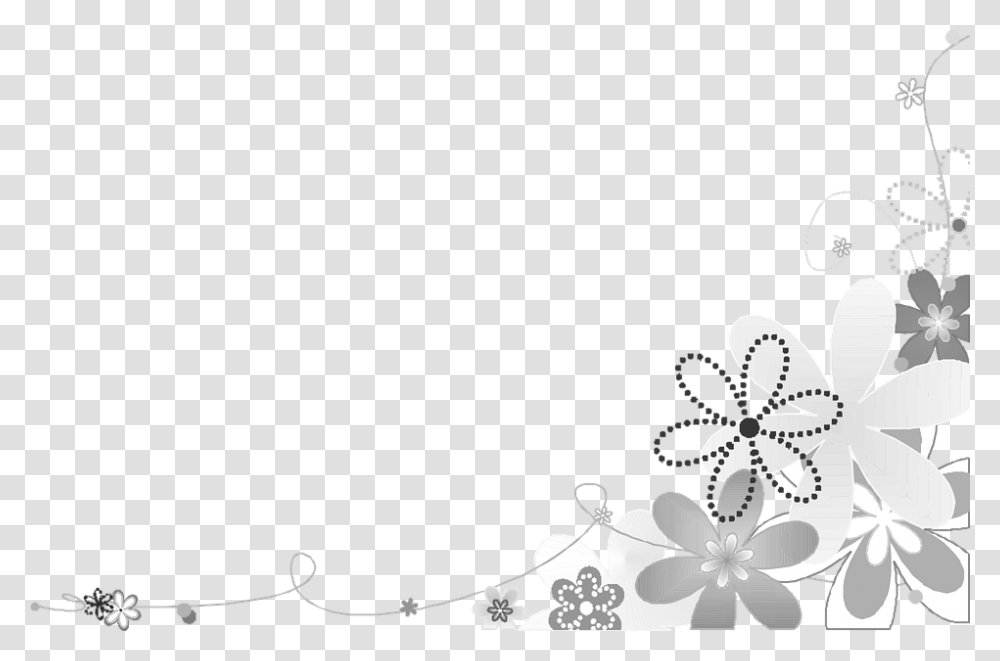 Grey Floral Border Picture Thank You For Being There When I Needed You, Lace, Floral Design Transparent Png
