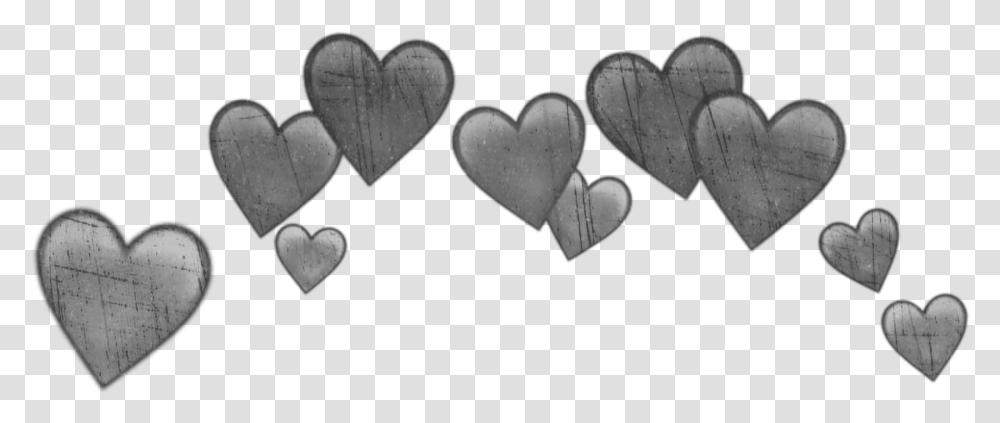 Grey Gray Hearts Heart Crown Crowns Heartcrown Blue Heart Emoji Crown, Cushion Transparent Png