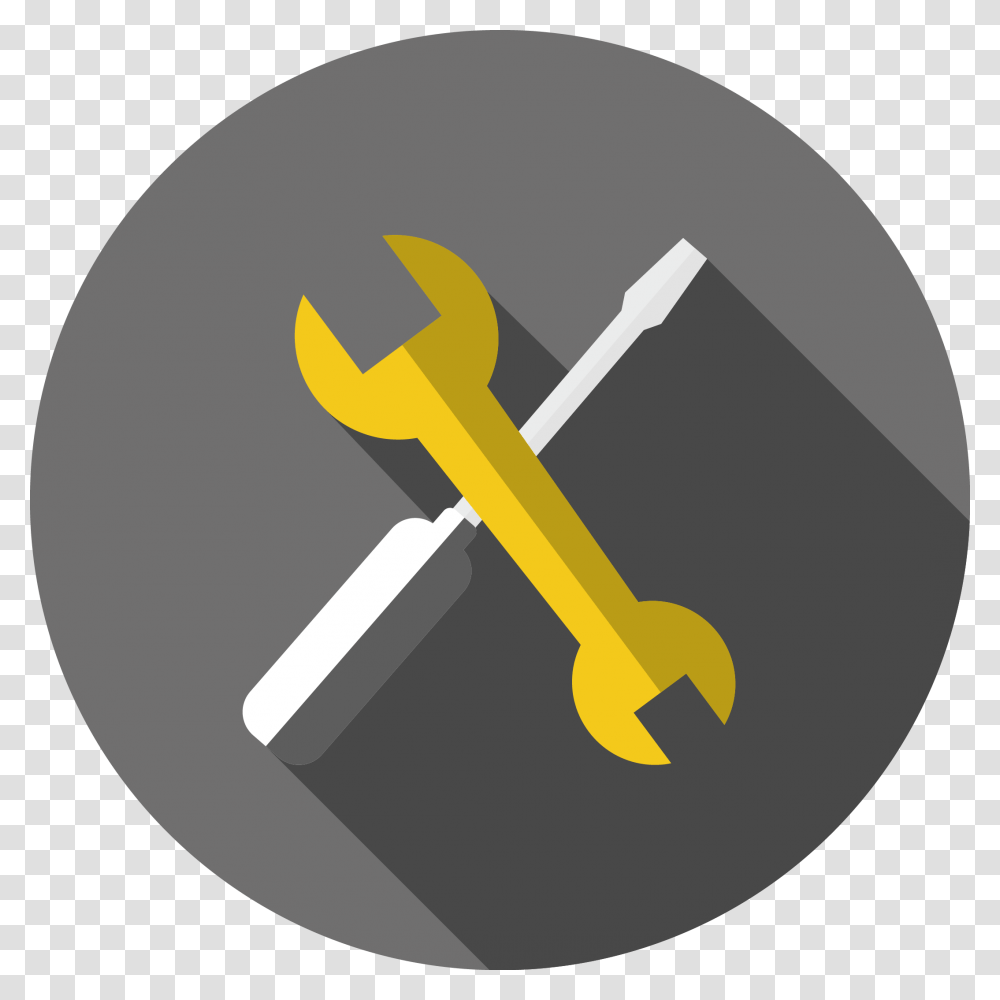 Grey Icon With Tools Ville De Saint Etienne, Key, Hand, Wrench Transparent Png