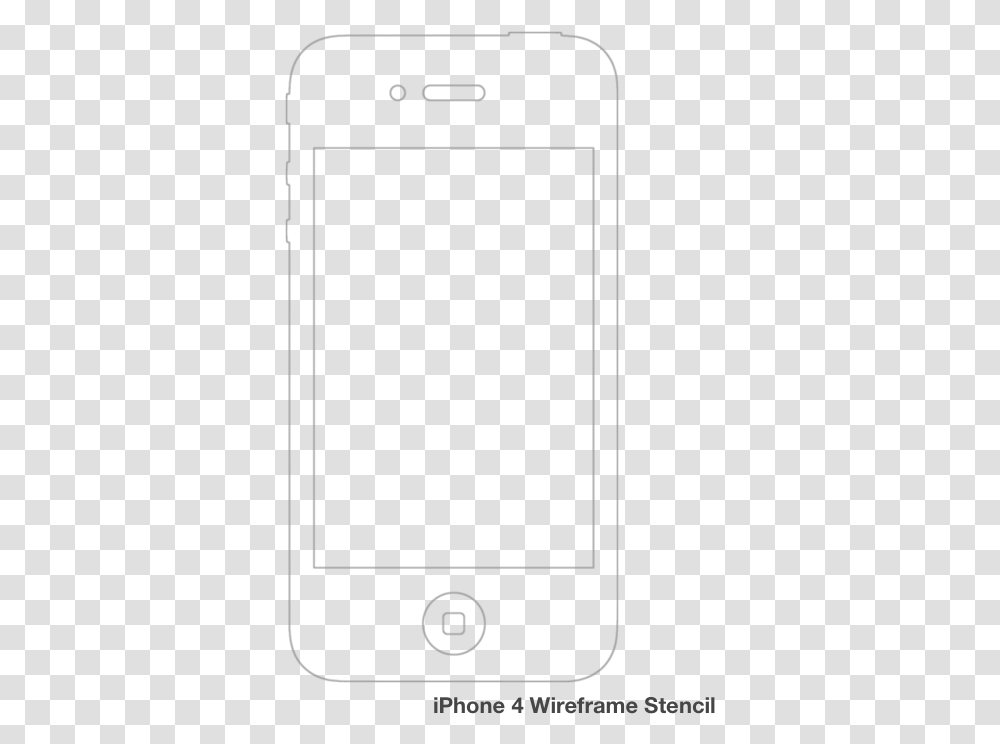 Grey Iphone Wireframe, Electronics, Mobile Phone, Cell Phone Transparent Png