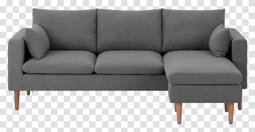 Grey L Shape Couch, Furniture, Cushion, Pillow, Ottoman Transparent Png