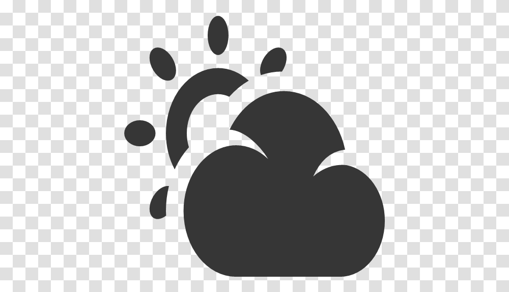 Grey Partly Cloud Sun Sunny Weather Icon Weather And Forecast, Symbol, Stencil, Logo, Trademark Transparent Png