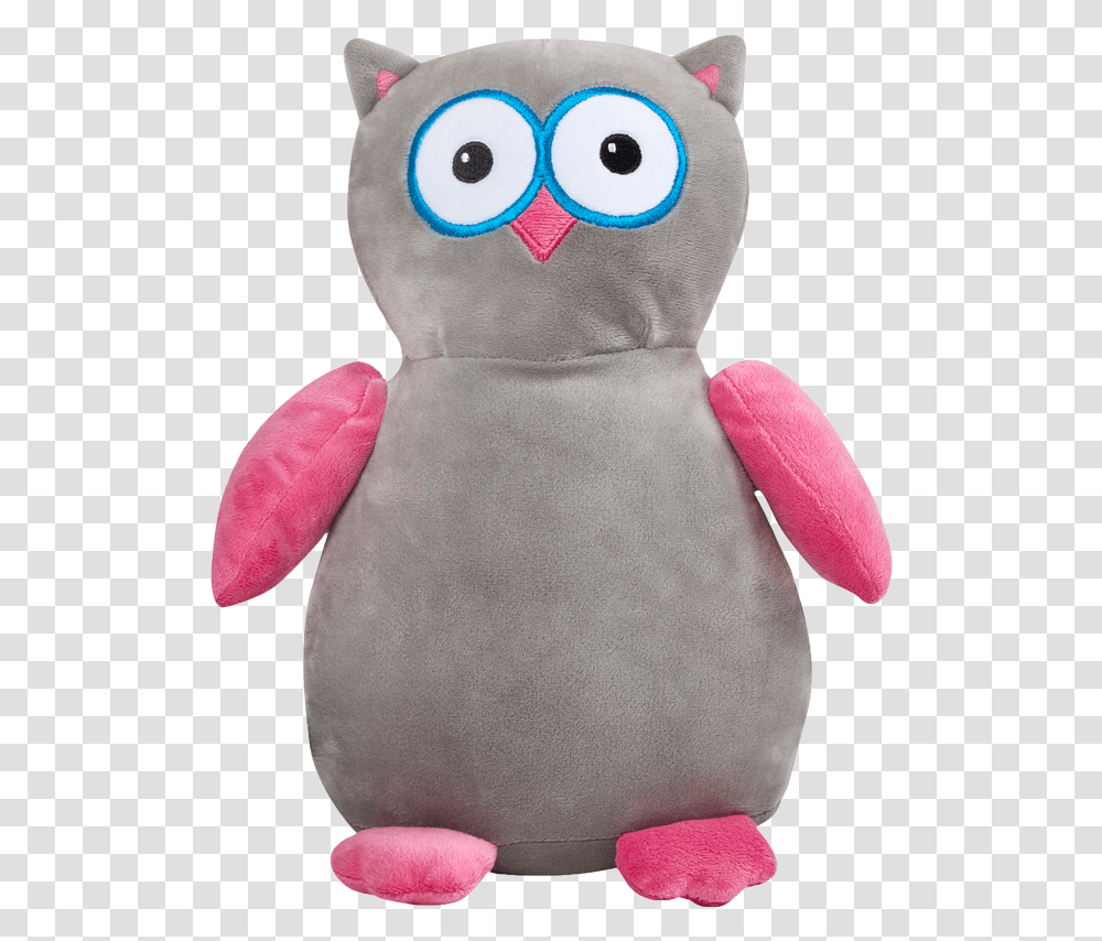 Grey Pink Owl Stuffed Toy, Plush Transparent Png